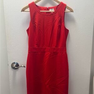 J. Crew Vibrant Red Shift Dress